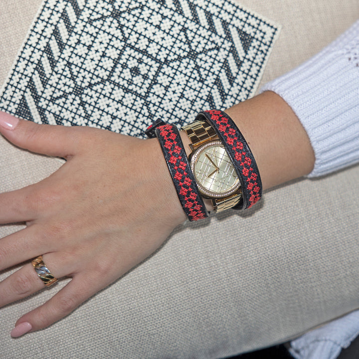 Rana Choker / Wrap Bracelet | Red