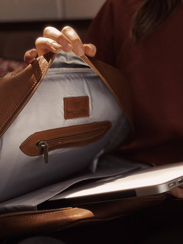 Leather Commuter Backpack