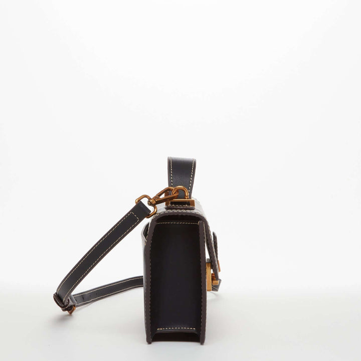 Susu The Jessica Small Leather Crossbody Bag Black