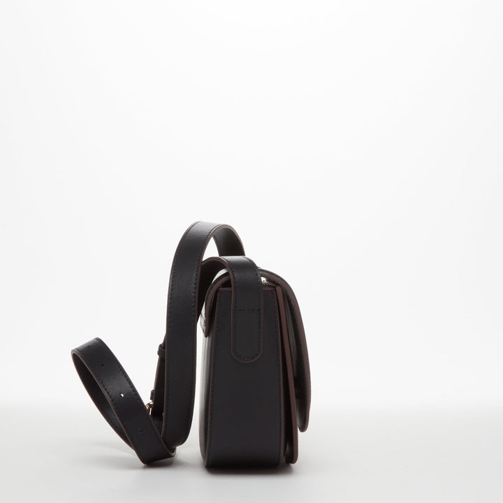 Susu The Sarah Black Leather Saddle Bag
