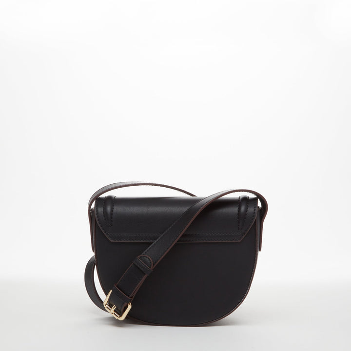 Susu The Sarah Black Leather Saddle Bag