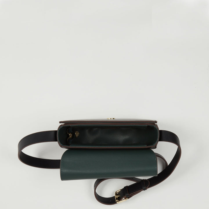 Susu The Sarah Black Leather Saddle Bag