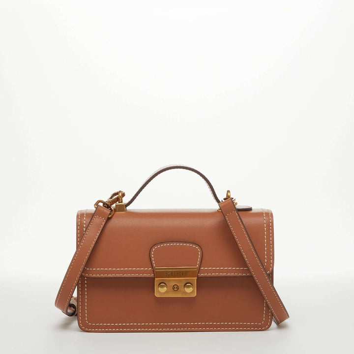 Susu The Jessica Brown Leather Crossbody Bag