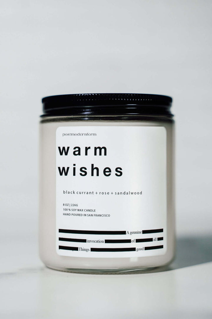 Warm Wishes - Black Currant + Rose + Sandalwood Candle