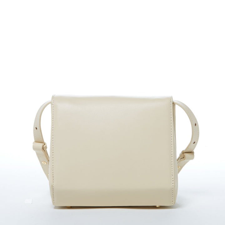 Elizabeth Leather Saddle Bag - Off White