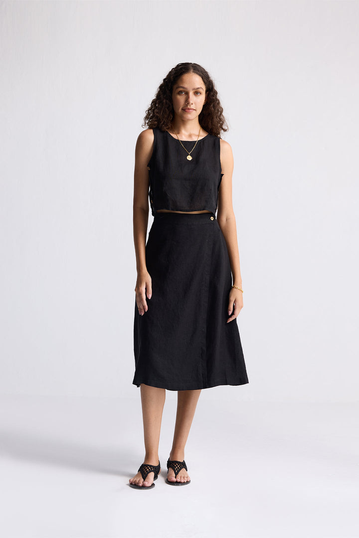 Boxy Crop Top | Black