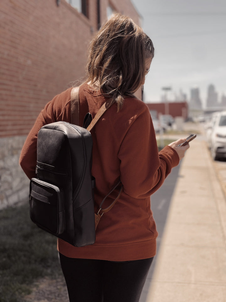 Leather Commuter Backpack
