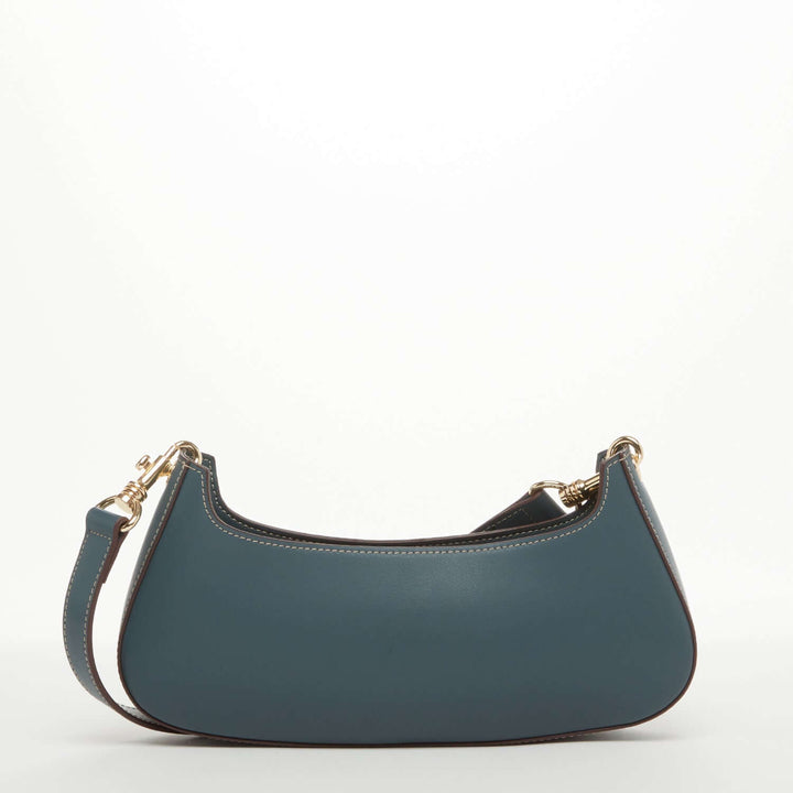 Susu The Emily Leather Baguette Bag - Blue