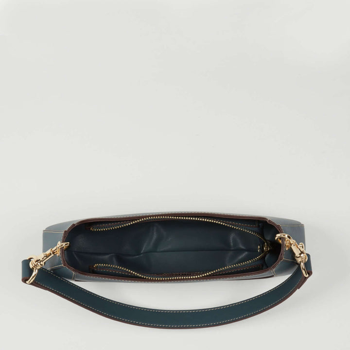 Susu The Emily Leather Baguette Bag - Blue