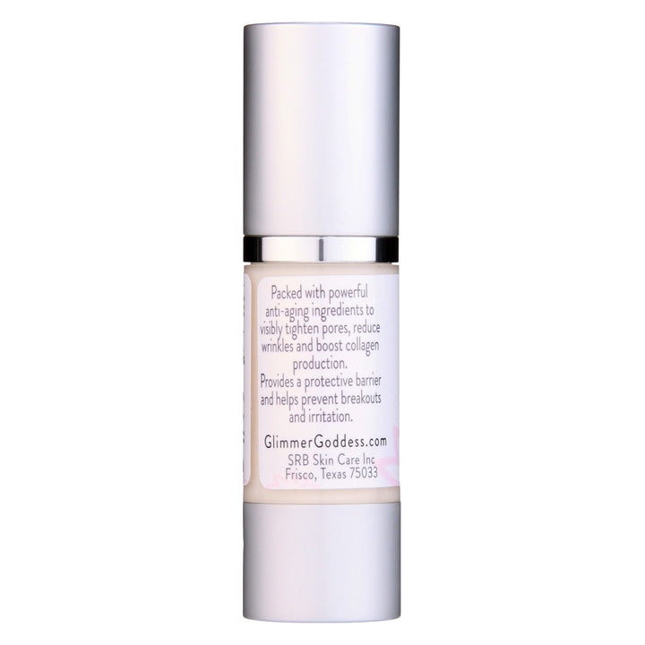 Organic Niacinamide Anti Aging Serum bottle with ingredients to tighten pores, reduce wrinkles, and boost collagen.