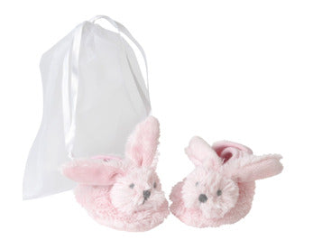 Pink Rabbit Richie Slippers in Organza Bag by Happy Horse