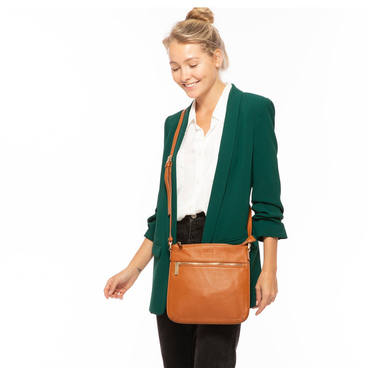 Susu Brown Leather Crossbody Bag