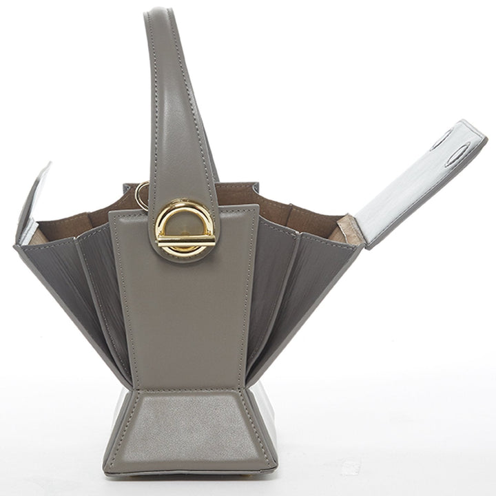 Susu The Amber Leather Bucket Bag - Grey