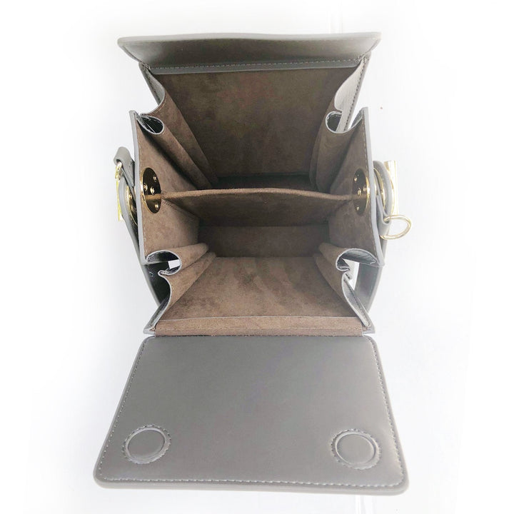 Susu The Amber Leather Bucket Bag - Grey