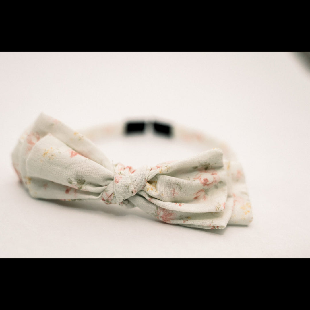 Three Little Bows Headband- Spring Petal