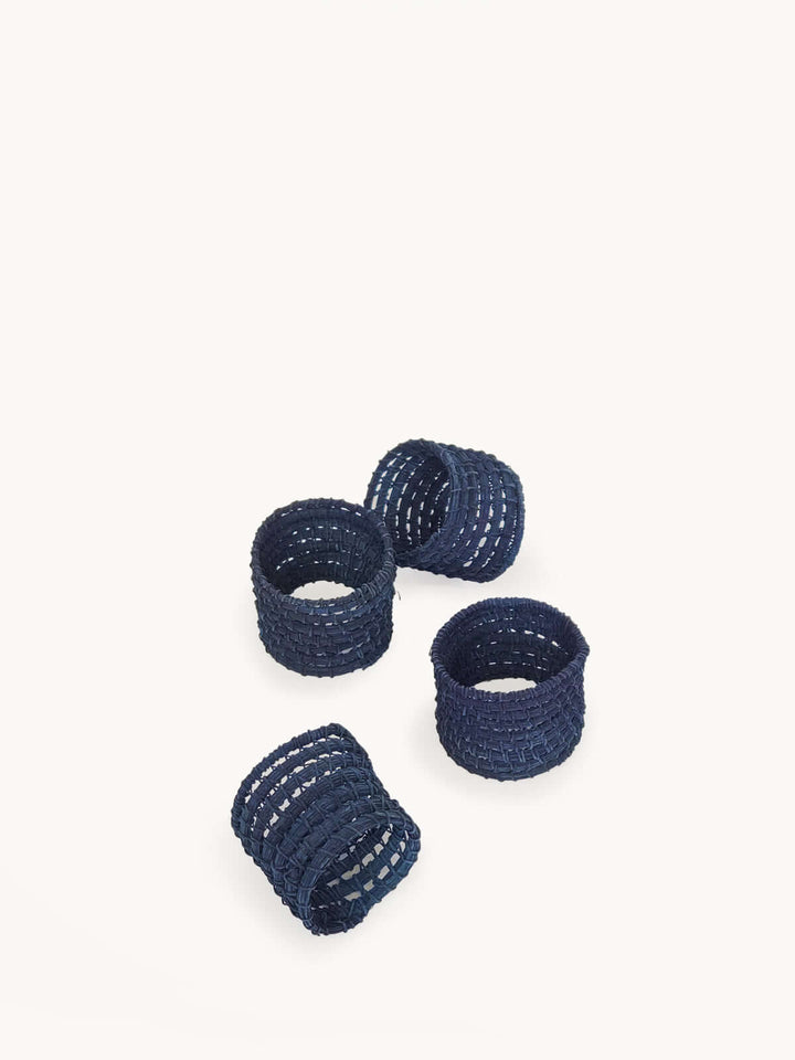 Woven Palm Fiber Napkin Ring (Set of 4)