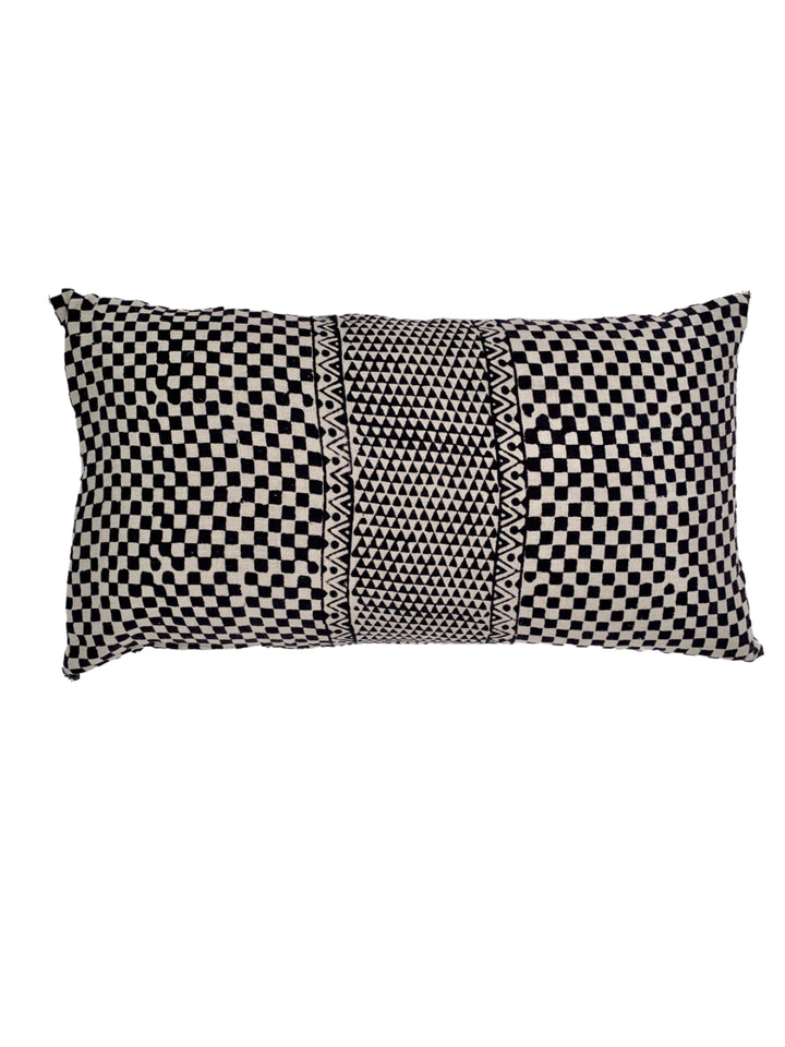 Samburu Charcoal Lumbar Pillow Cover