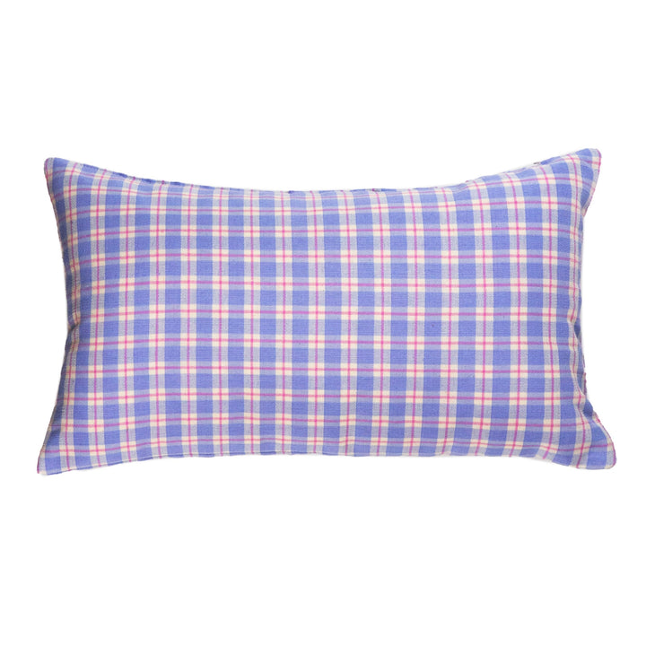Archive NY Sofia Plaid Rectangle Pillow in Periwinkle