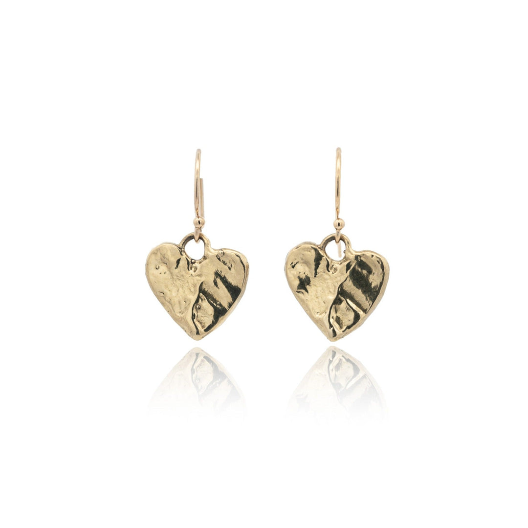 Eros Gold Heart Earrings