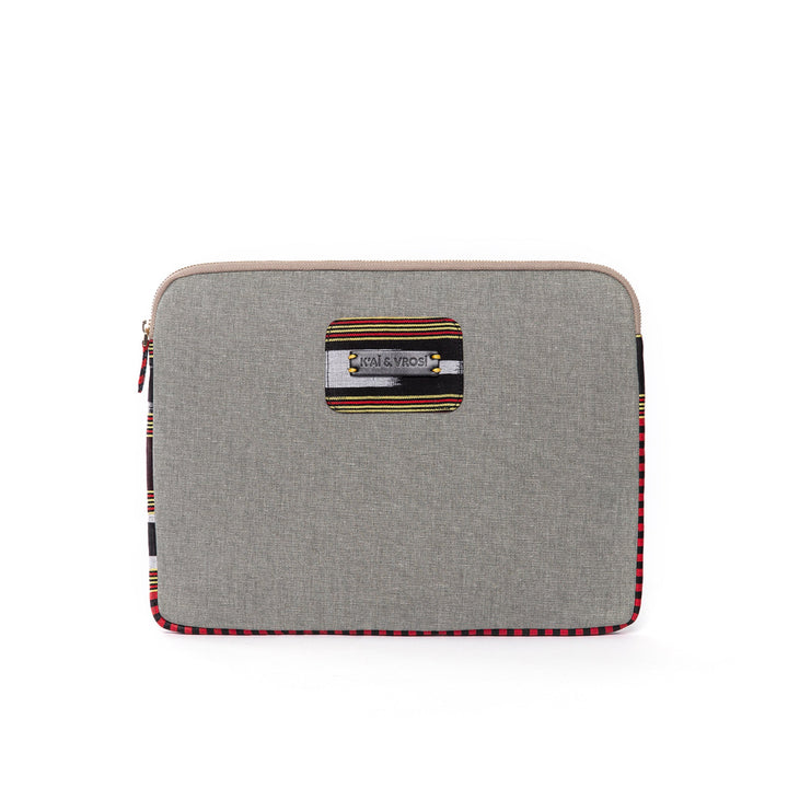 Zipped, Patterned, Canvas Laptop Case for 13" 14"