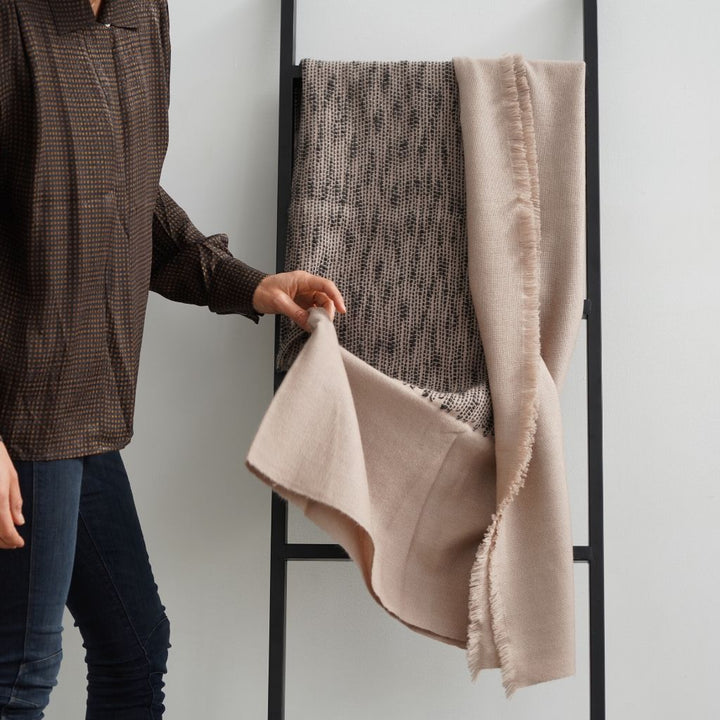 Flo Brown Merino Textured Handloom Throw