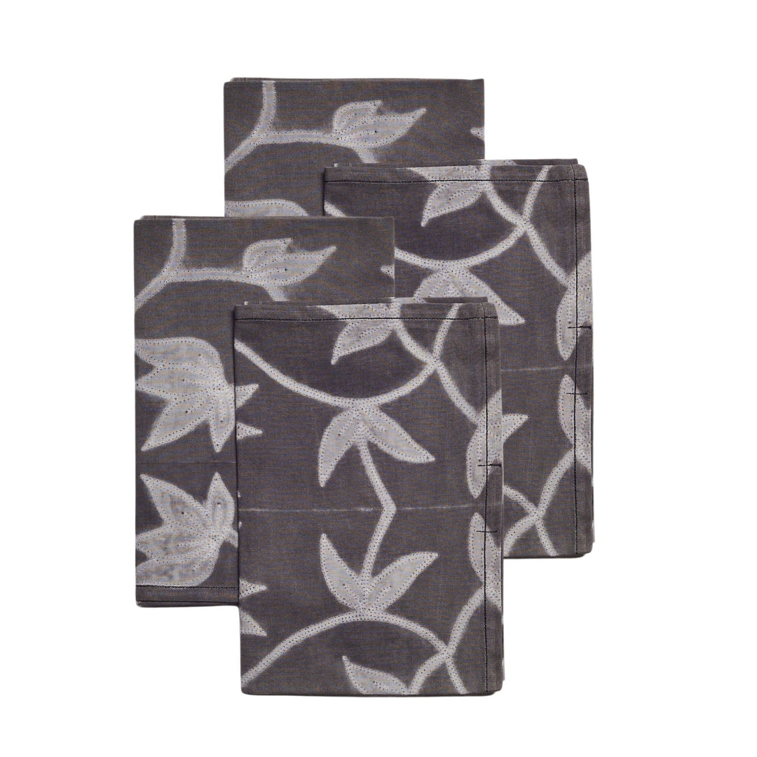 Folio Handcrafted Shibori Print Cotton Table Napkins ( set of 4 )