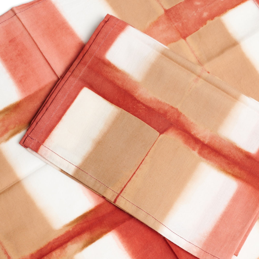 Chowk Cotton Hand Clamp Dye Artisanal Table Napkin ( set of 4 )