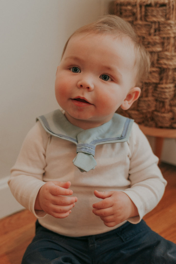 Sailor Style Bib- Navy Blue