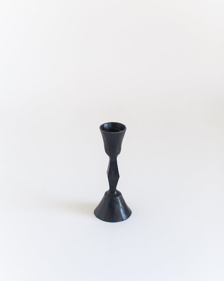 S/2 Low Diamond Candlestands - Black Finish