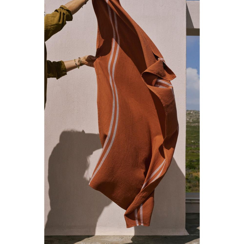 Organic Block Rib Bath Towel