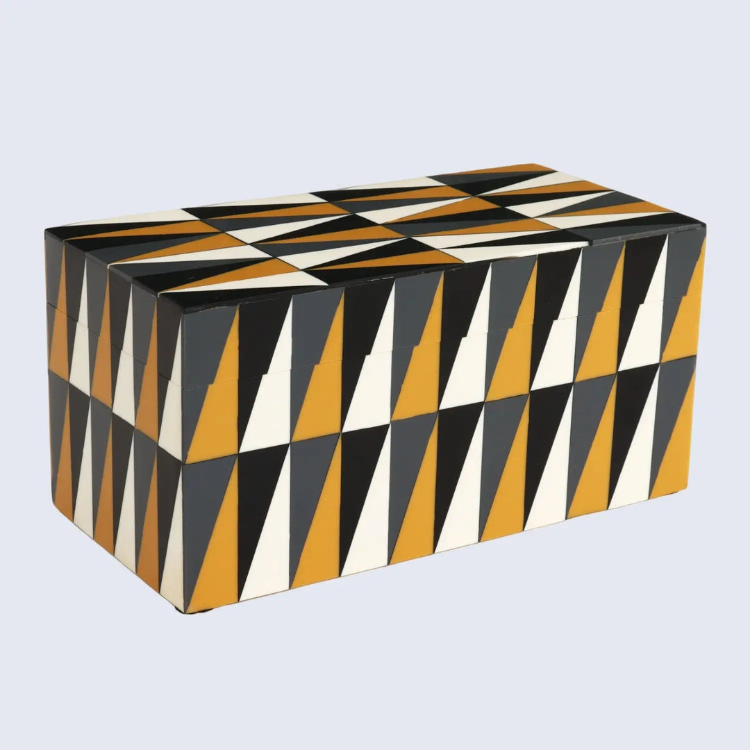 Decorative Storage Box Puzzle Guild Resin Inlay in 2 Sizes