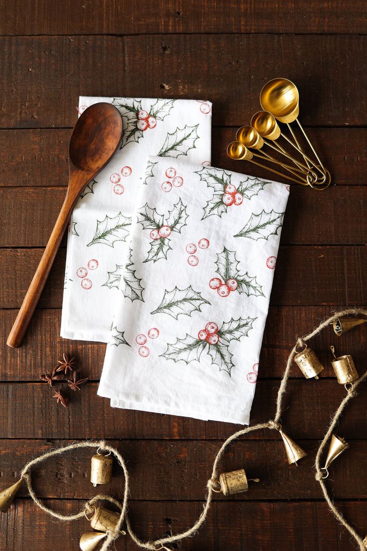 Holly Tea Towel