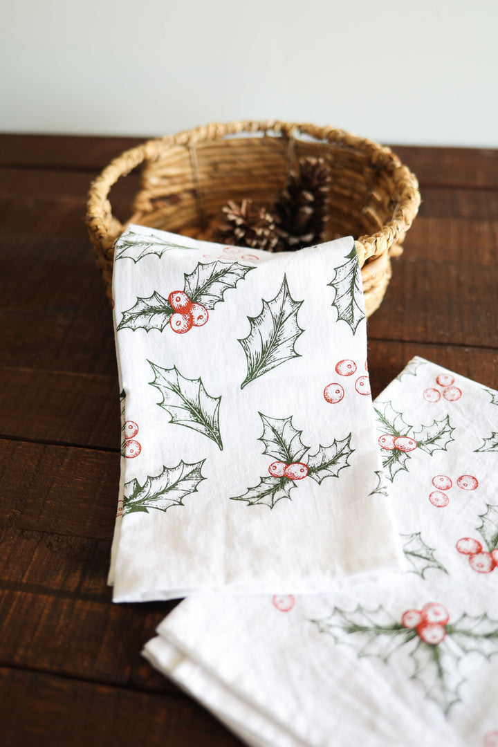 Holly Tea Towel