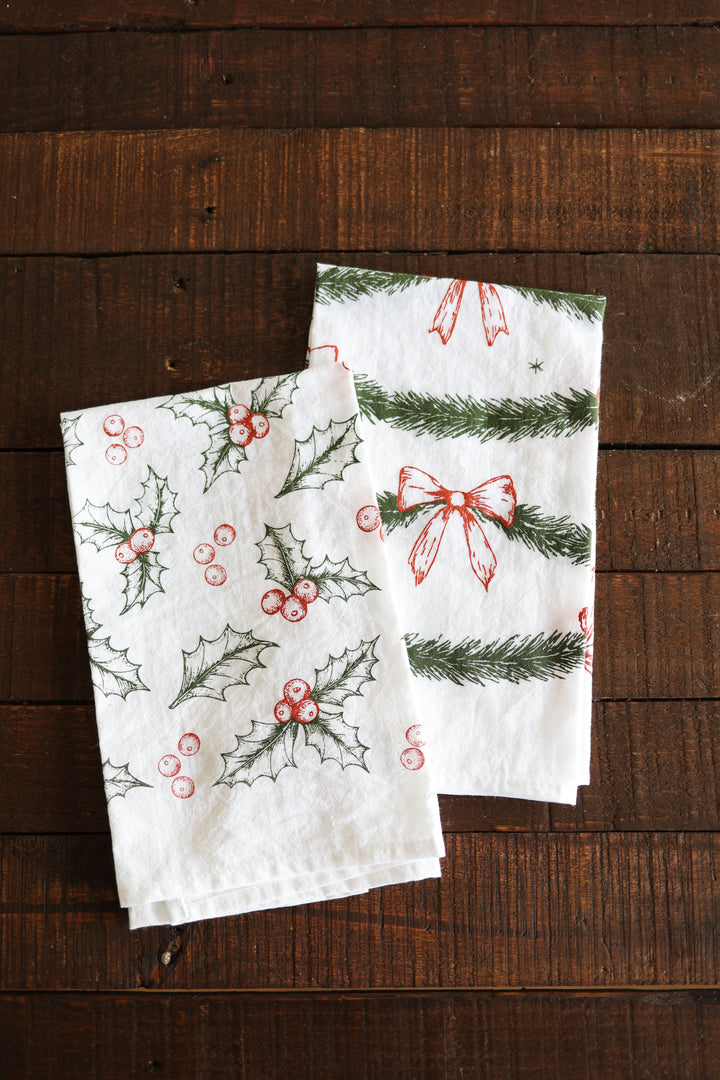 Holly Tea Towel