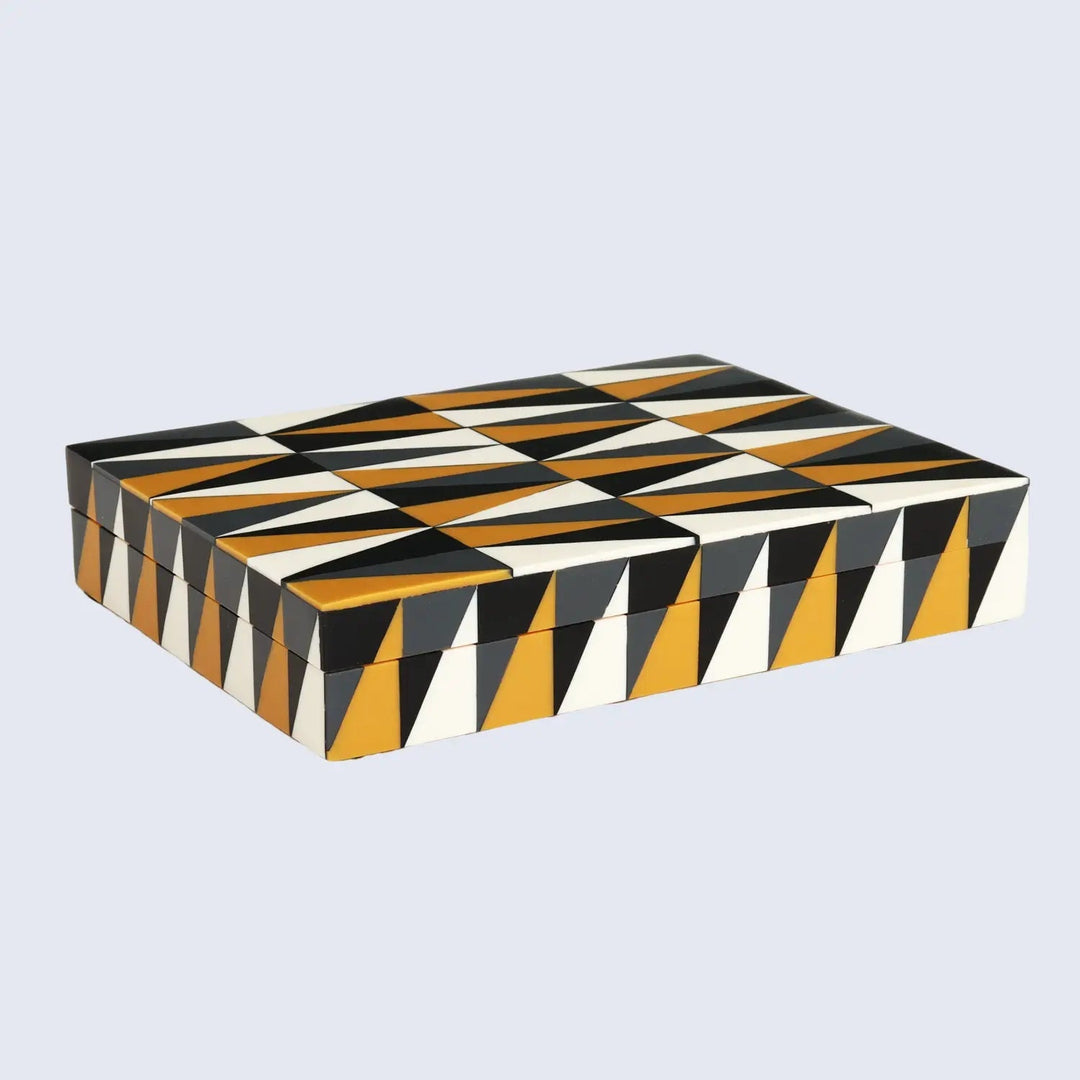 Decorative Storage Box Puzzle Guild Resin Inlay in 2 Sizes