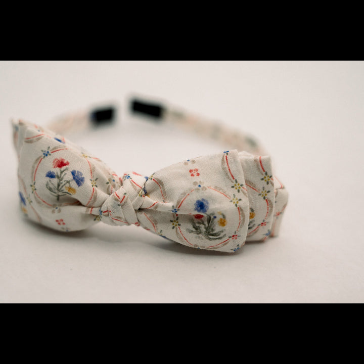 Three Little Bows Headband-Floral Symphony