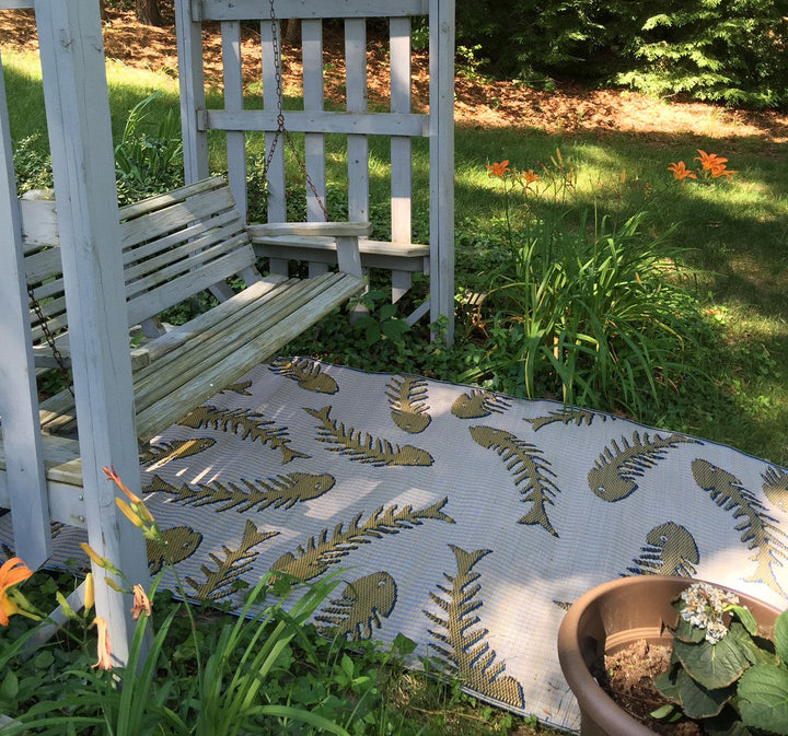 Fishbone Navy & Periwinkle