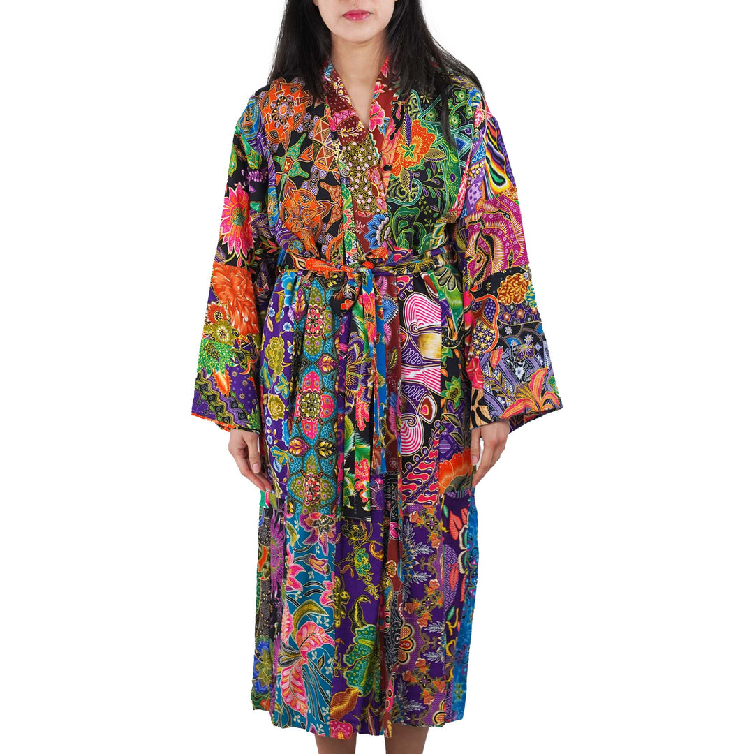 Handmade Long Thick Quilted Robe/ Kimono