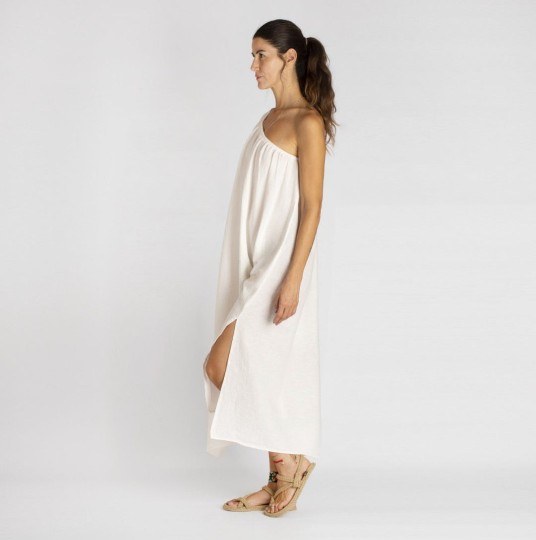 Sile One-Shoulder Dress - Off White