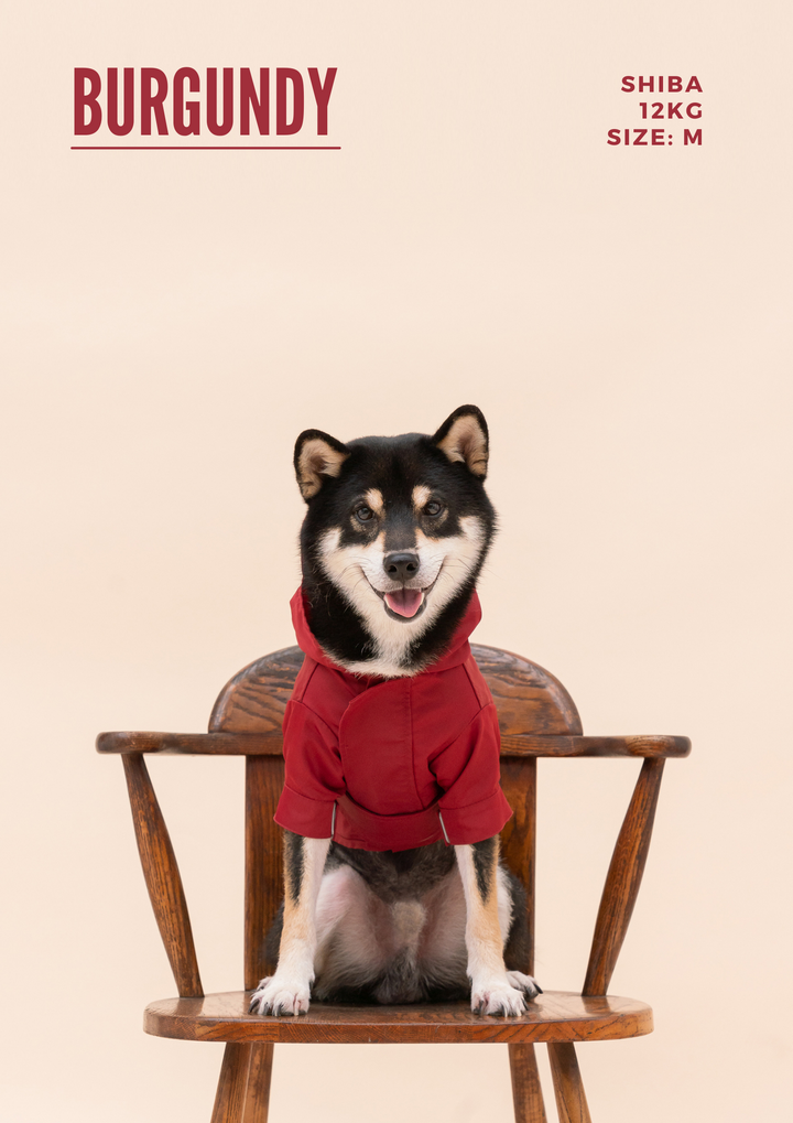 Tribeca Adjustable Velcro Raincoat -  Burgundy