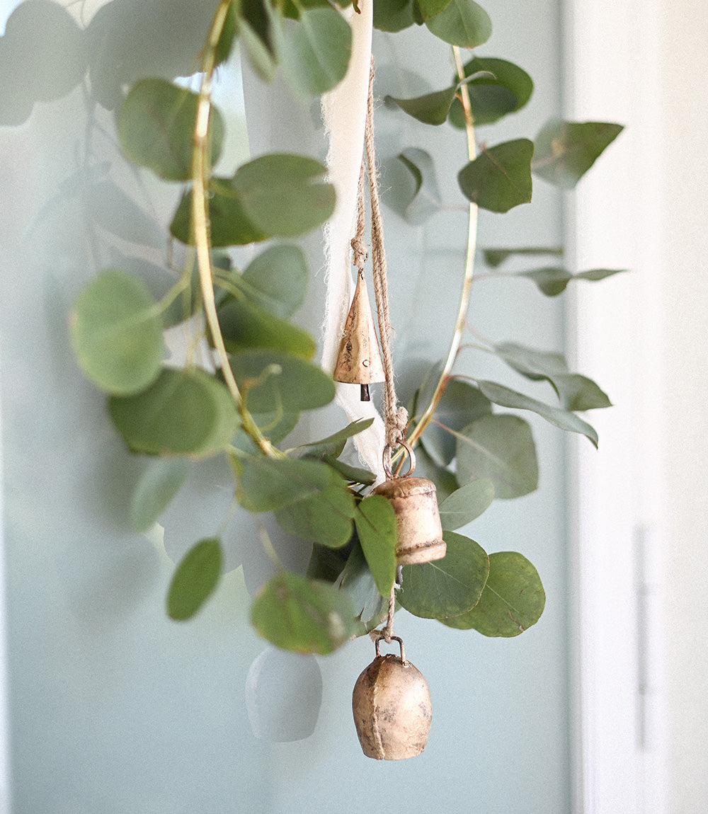 Trio Rustic Bells Cascade Hanging Wind Chime | Hand Tuned, Assorted