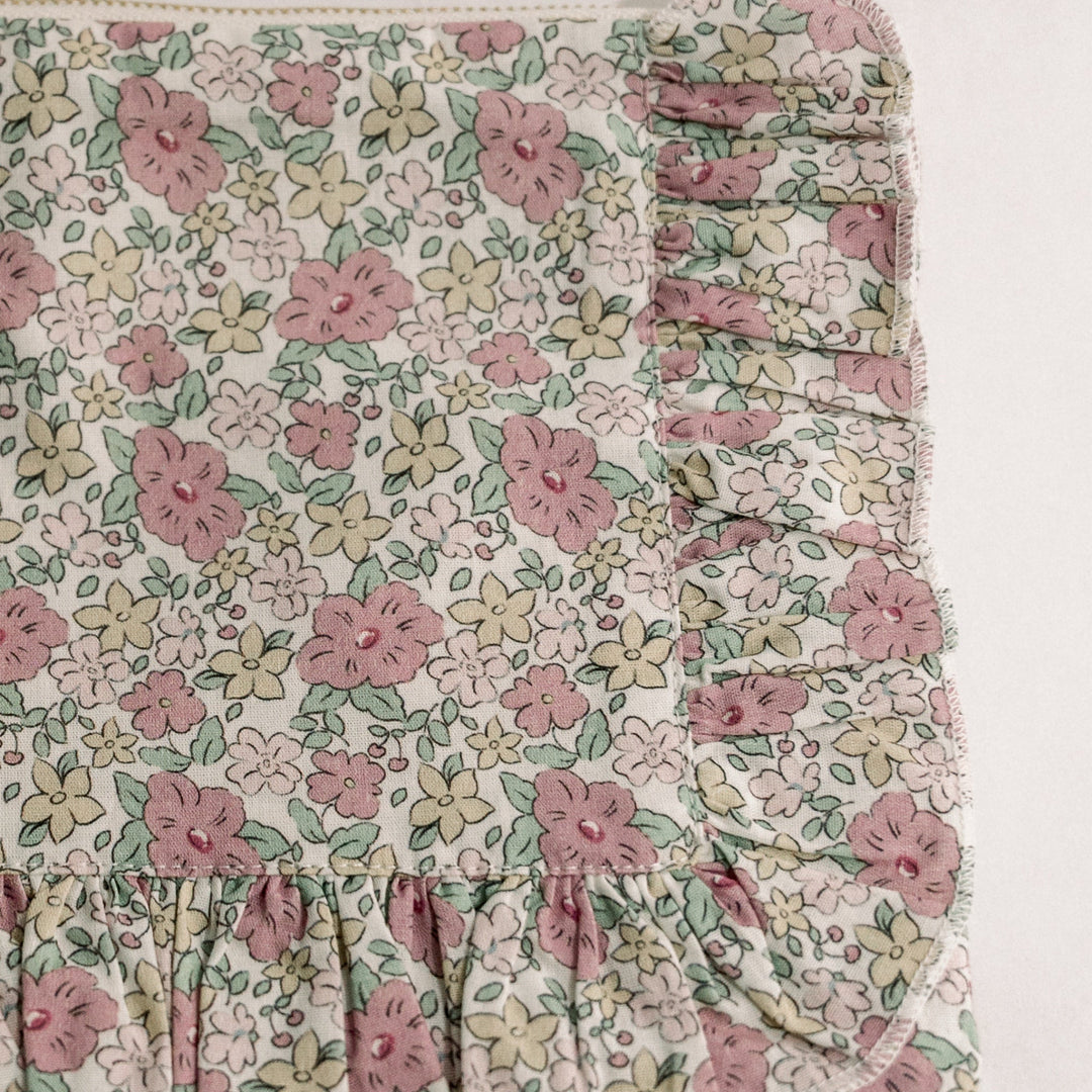 Betsy Ann | Timeless Floral Ruffle Zipper Pouch