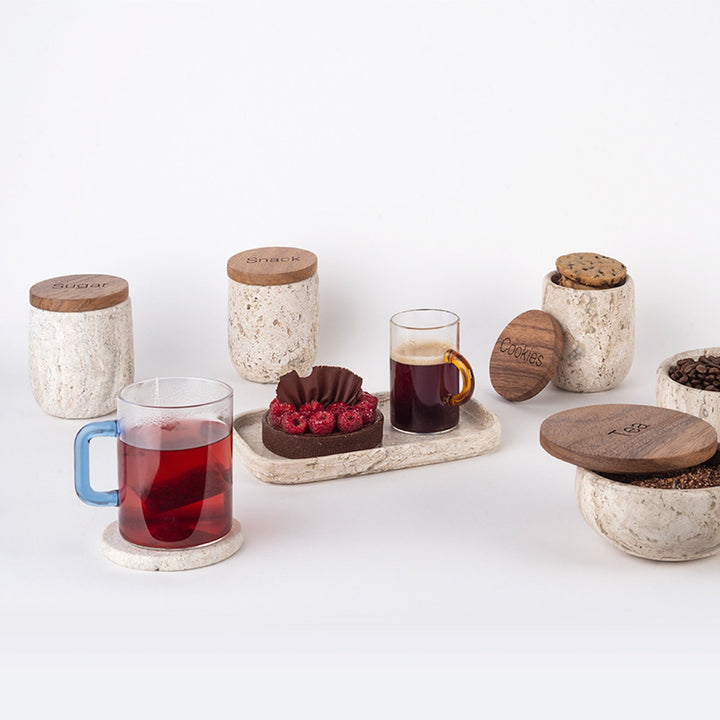 Bathroom Tray | Small | Travertine Marble Cream