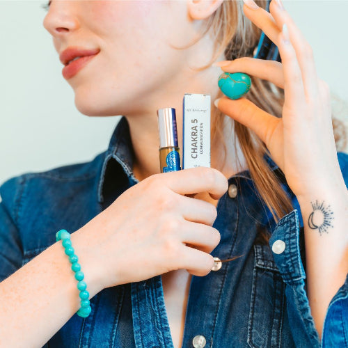 Chakra 5 Communication Roll On Perfume Oil by Auratherapy