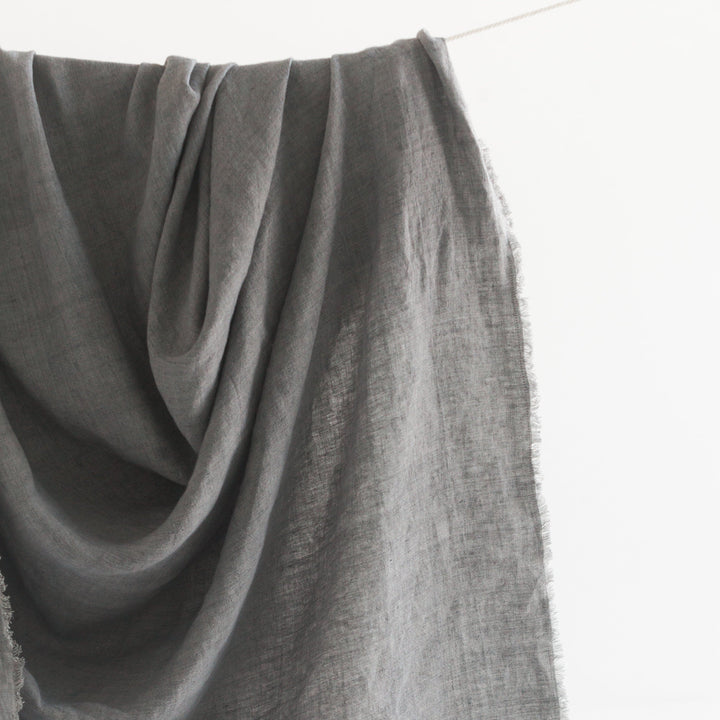 Stone Washed Linen Throw