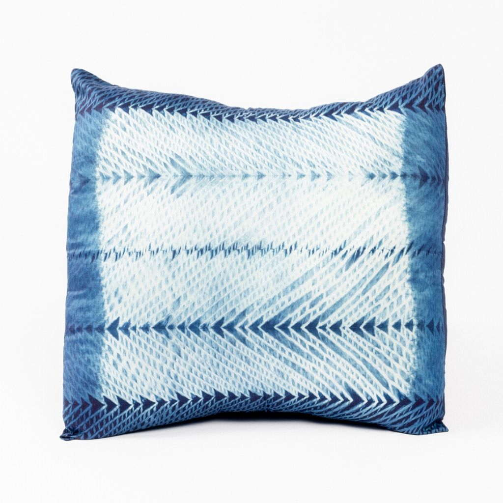 Ara Hand Crafted Shibori Print Mulberry Silk Pillow