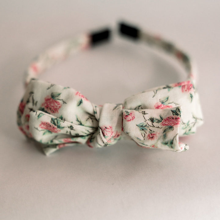 Three Little Bows Headband- Wild Rose