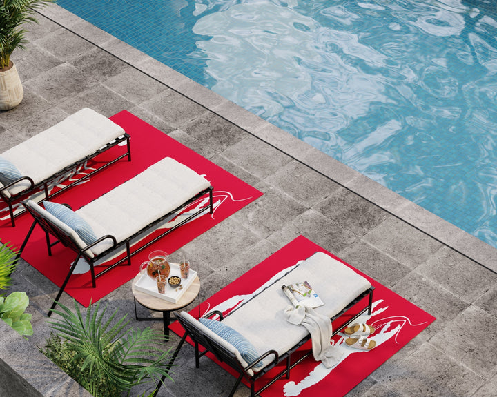 Double Lobster Red & Aqua