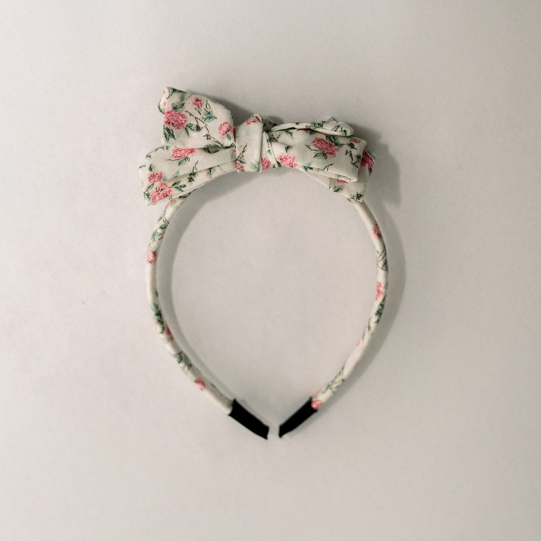 Three Little Bows Headband- Wild Rose