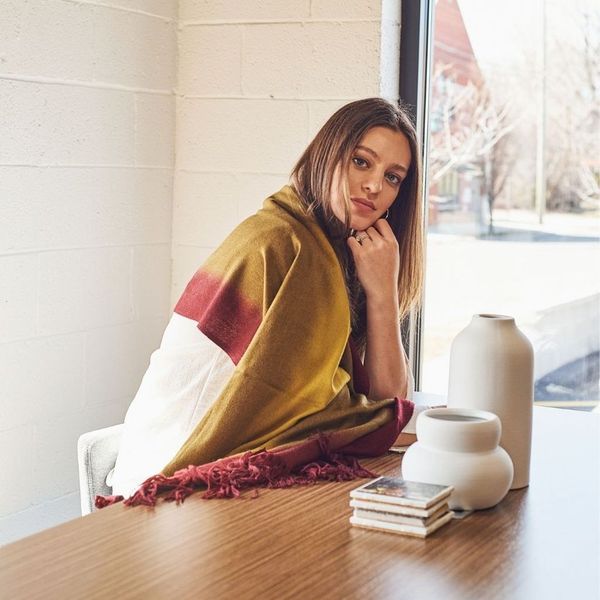 Marigold Merino Ombre Handloom Throw